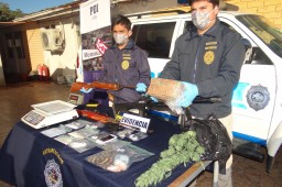 Policía de Investigaciones exhibe evidencia de decomisos del plan Microtráfico Cero, en Calera